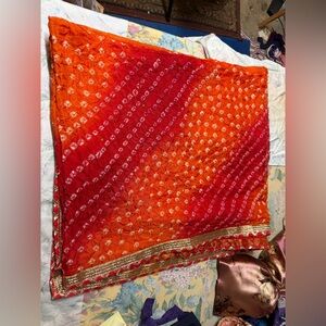 Bandhani silk dupatta